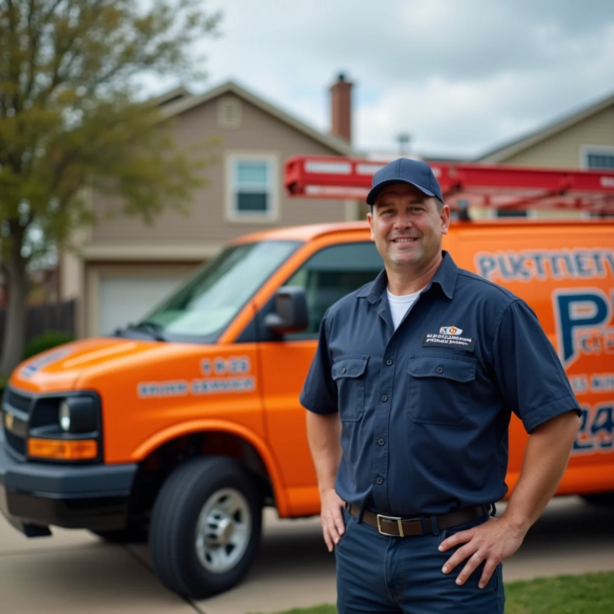 McKinney Pro Plumbers team and branded service van