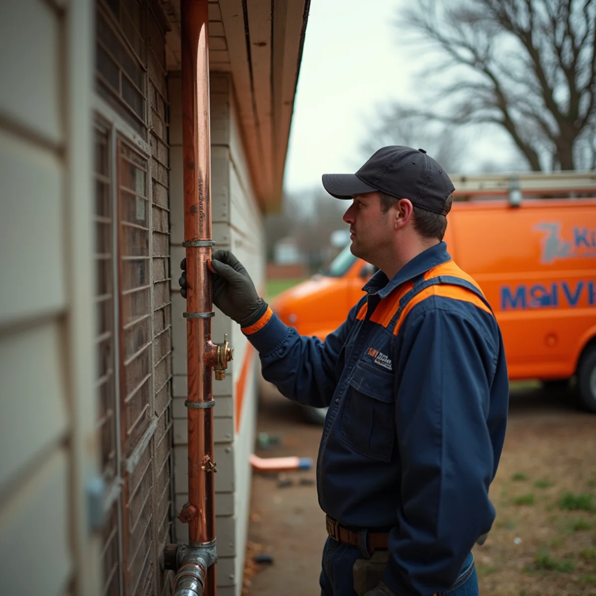 McKinney Pro Plumbers technician repiping copper supply lines in a 1980s Sachse home
